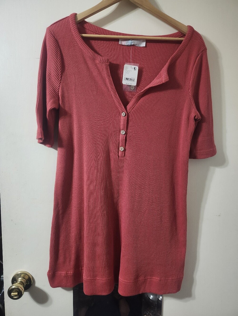 Free People Jane Shift Dress Red Lg NWT